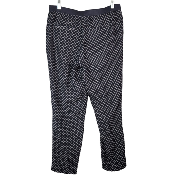 Ann Taylor Spring Summer Thin Flowy Dark Blue Floral Pants With Pockets Size 6 - Picture 5 of 15